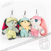 Load image into Gallery viewer, Mini Plush Outfit Pink off the Shoulder Overalls accessory
