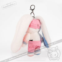 Load image into Gallery viewer, Mini Plush Outfit Pink off the Shoulder Overalls accessory
