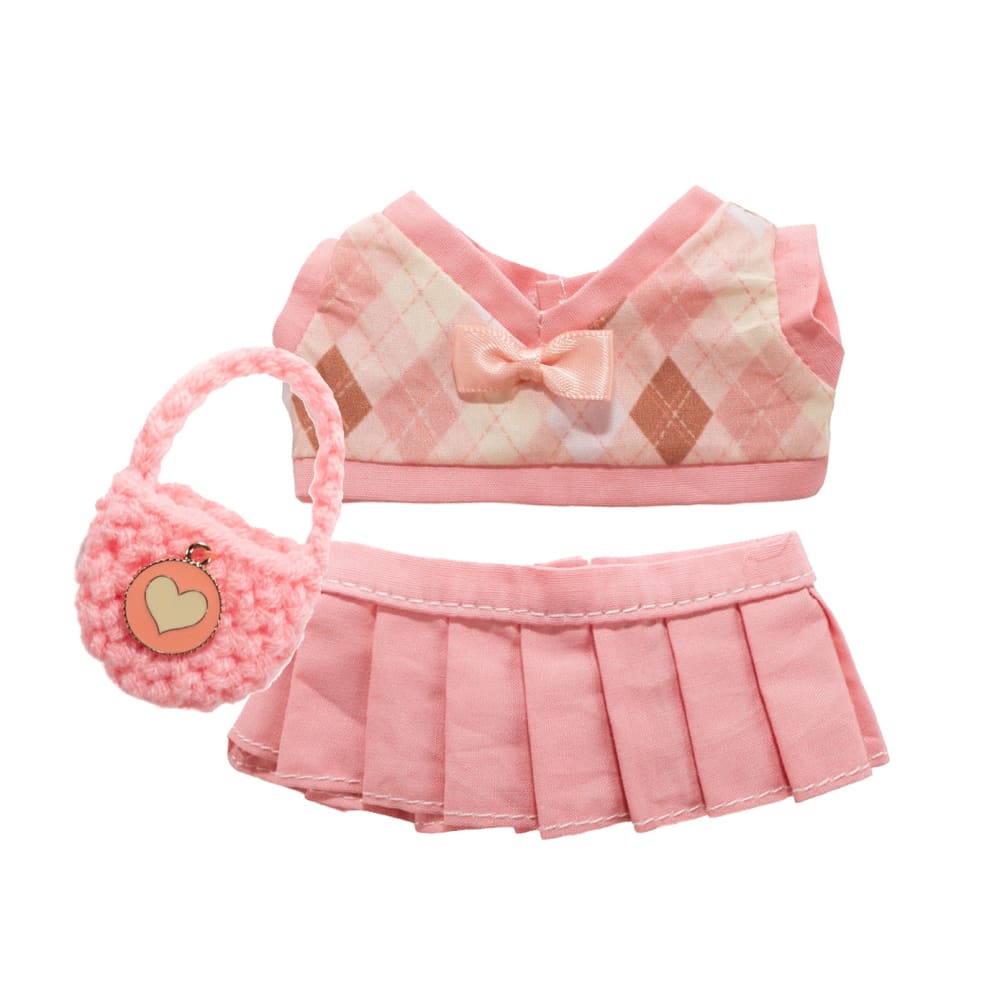 Mini Plush Outfit - Pink Prep Ensemble accessory
