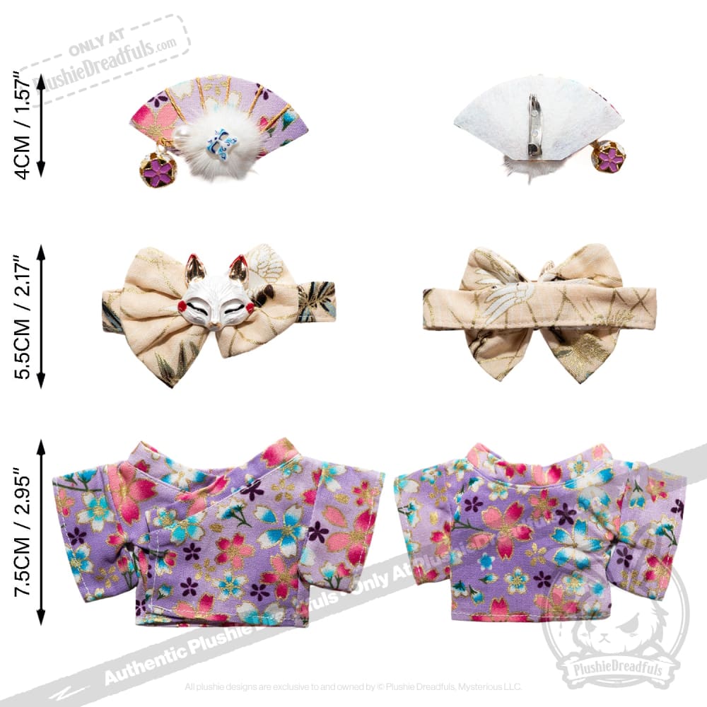 Mini Plush Outfit - Purple Kimono accessory