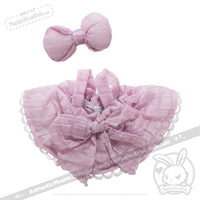 Load image into Gallery viewer, Mini Plush Outfit - Purple Pinafore Dress accessory
