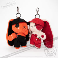 Load image into Gallery viewer, Mini Plush Outfit Red off the Shoulder Overalls (Copy) accessory
