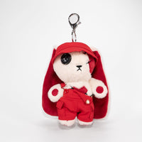 Load image into Gallery viewer, Mini Plush Outfit Red off the Shoulder Overalls (Copy) accessory

