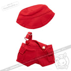 Mini Plush Outfit Red off the Shoulder Overalls (Copy) accessory