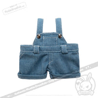 Load image into Gallery viewer, Mini Plush Outfit - Sherbet Overalls Denim accessory
