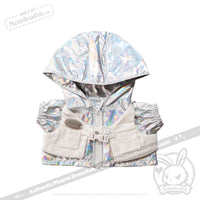Load image into Gallery viewer, Mini Plush Outfit Silver Jacket accessory
