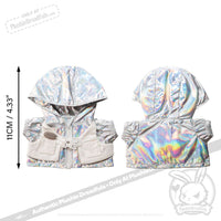 Load image into Gallery viewer, Mini Plush Outfit Silver Jacket accessory
