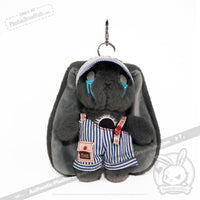 Load image into Gallery viewer, Mini Plush Outfit - Sling Striped Overalls accessory
