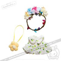 Load image into Gallery viewer, Mini Plush Outfit Spring Green Festival Dress accessory
