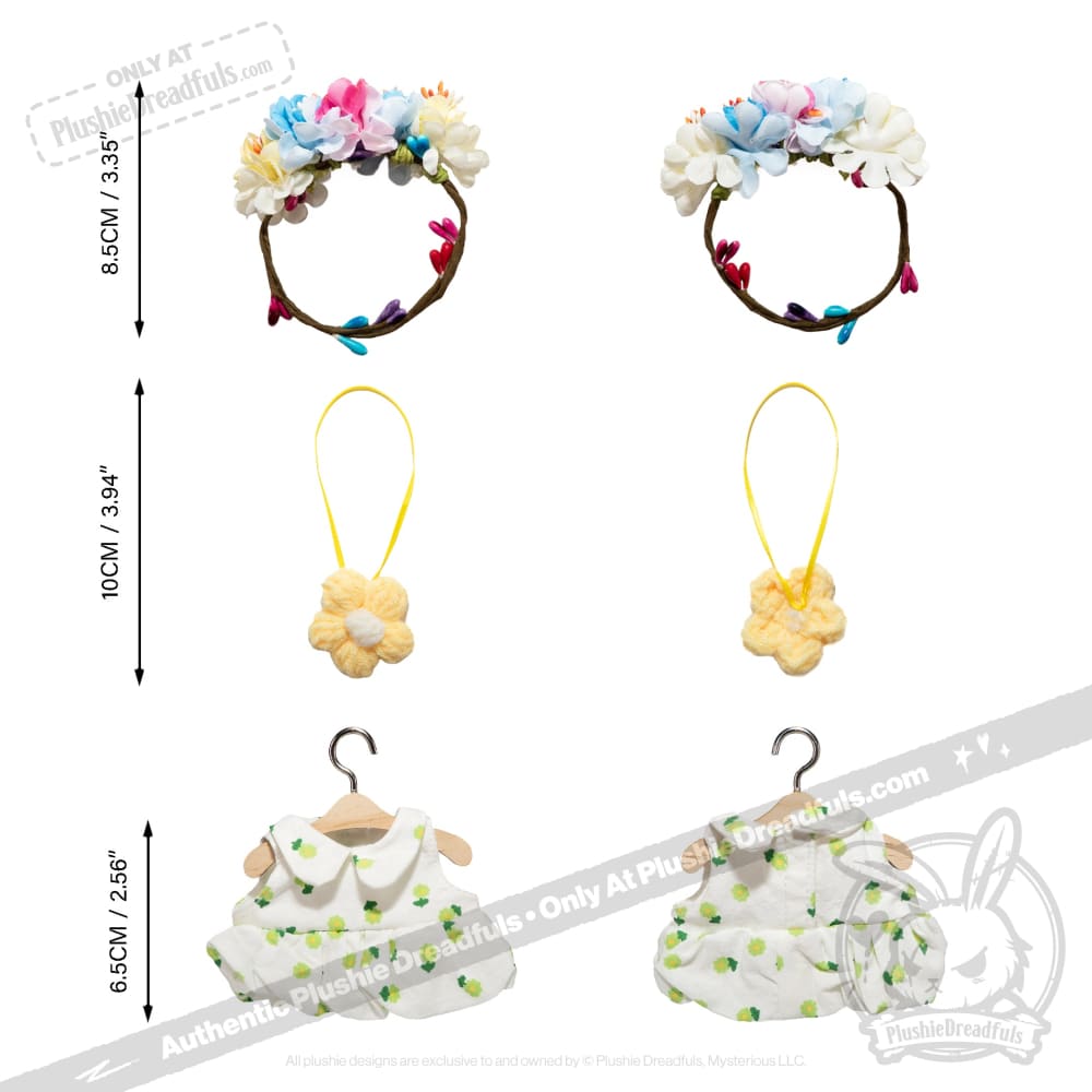 Mini Plush Outfit Spring Green Festival Dress accessory