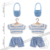 Load image into Gallery viewer, Mini Plush Outfit - Striped Sweater Casual Outfit accessory
