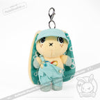 Mini Plush Outfit Teal off the Shoulder Overalls accessory