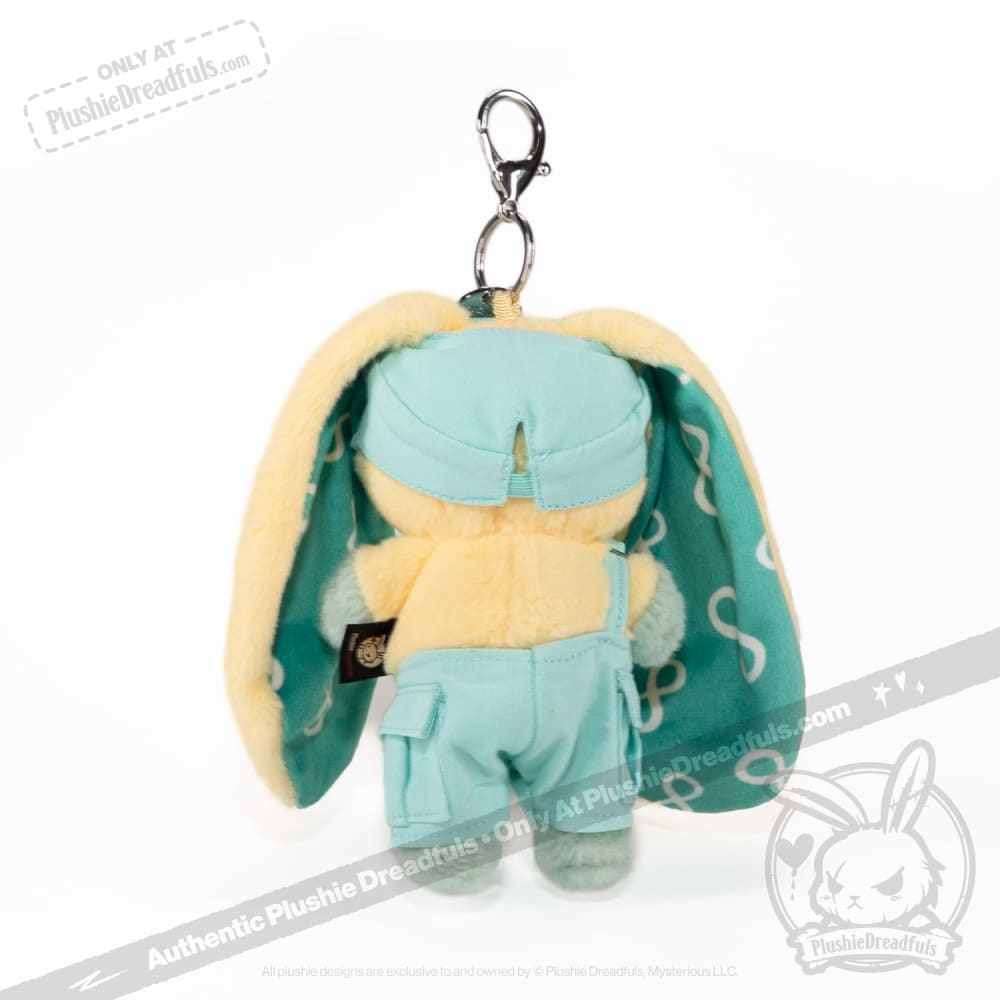 Mini Plush Outfit Teal off the Shoulder Overalls accessory