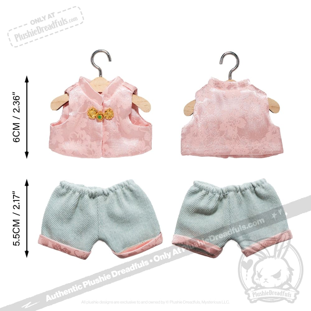 Mini Plush Outfit - Traditional Pink and Blue Plush Outfit accessory