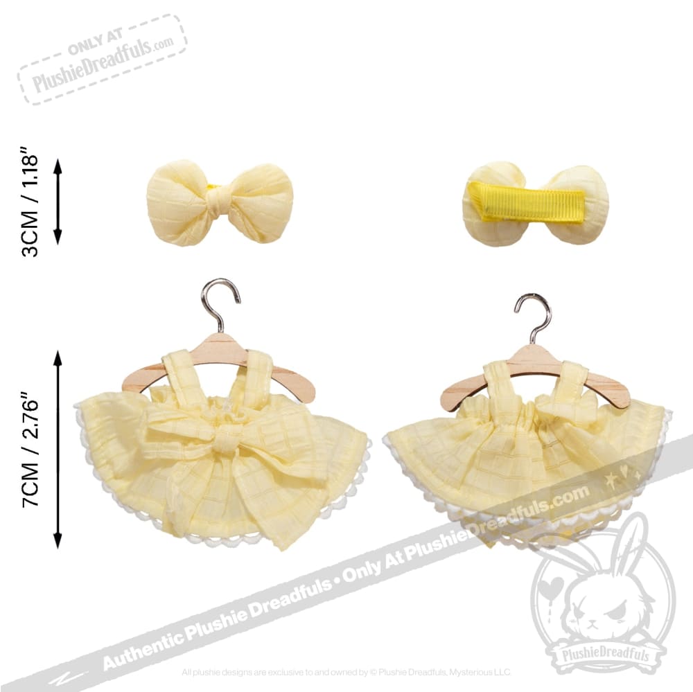 Mini Plush Outfit - Yellow Pinafore Dress accessory