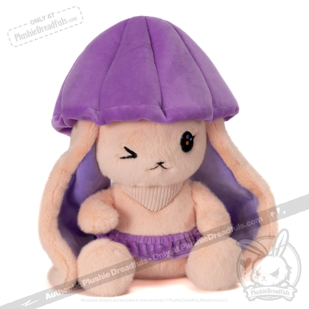Plushie Dreadfuls - Mushroom Rabbit Lilac Bonnet Plush Stuffed Animal Toy