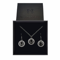 Load image into Gallery viewer, Omega Earring and Necklace Set - Mysterious
