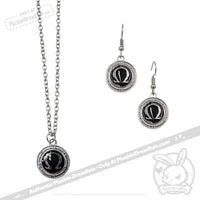Load image into Gallery viewer, Omega Earring and Necklace Set - Mysterious
