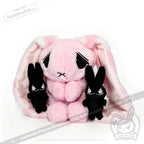 Pastel Pink Anxiety Rabbit Limited Edition - Plush Stuffed Animal - plush