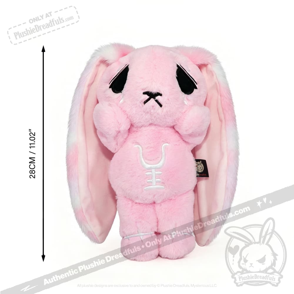 Pastel Pink Anxiety Rabbit Limited Edition - Plush Stuffed Animal - plush