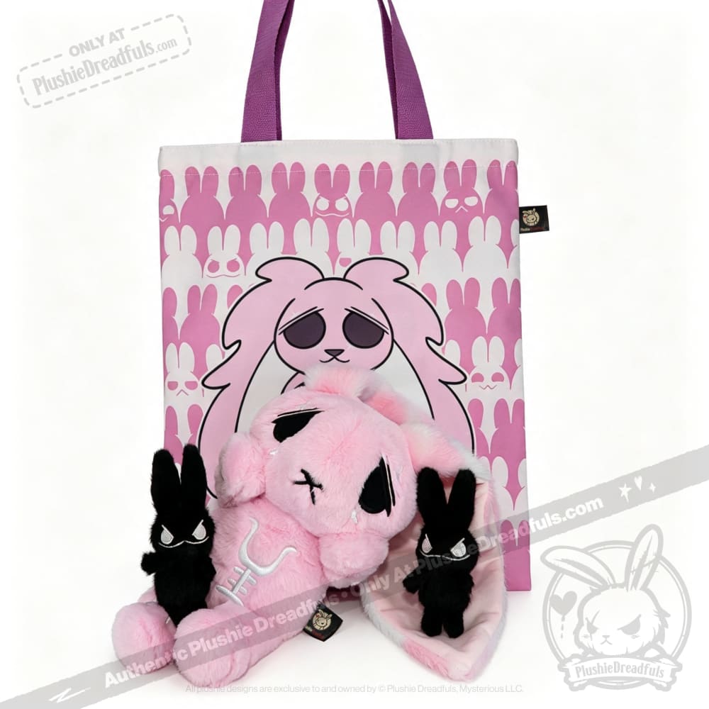 Pastel Pink Anxiety Rabbit Limited Edition - Plush Stuffed Animal - plush