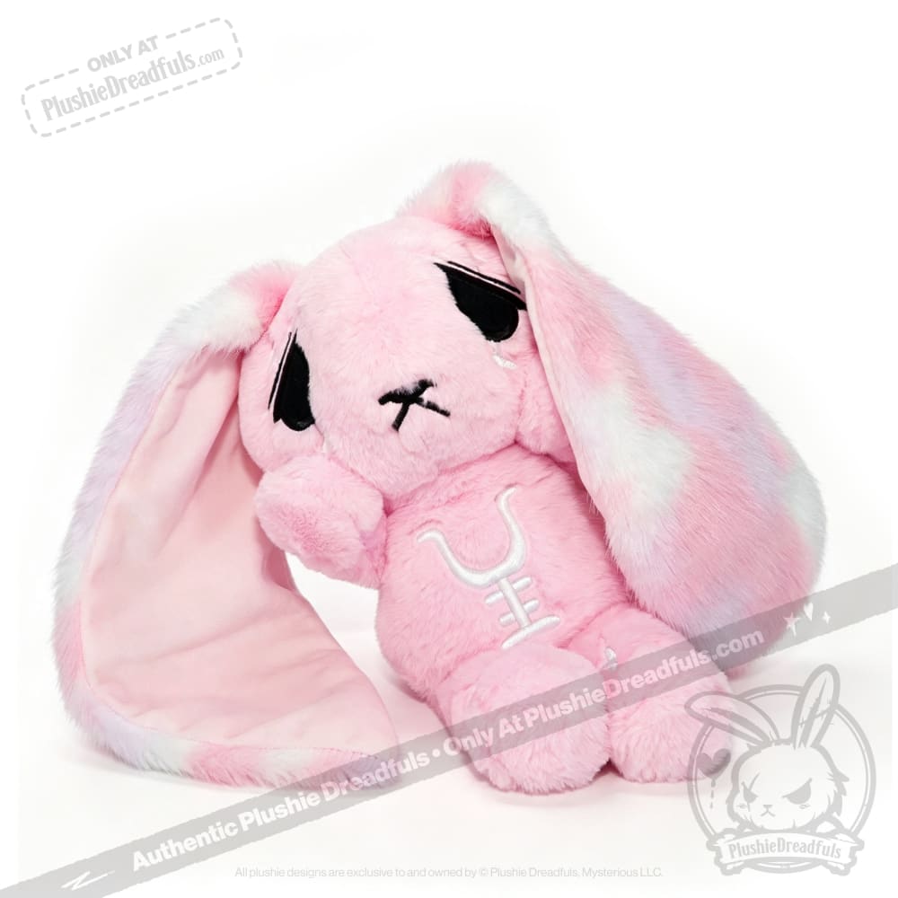 Pastel Pink Anxiety Rabbit Limited Edition - Plush Stuffed Animal - plush