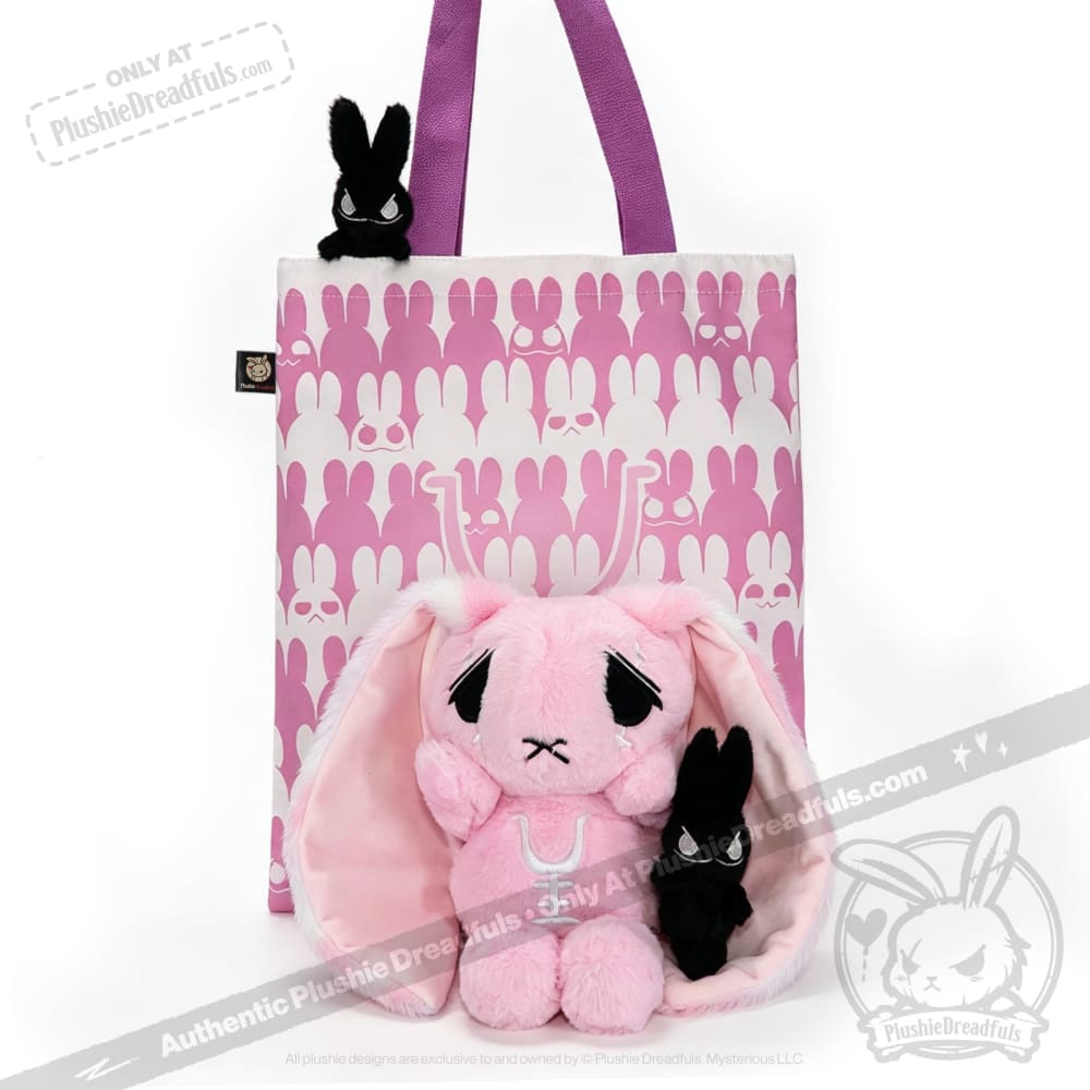 Pastel Pink Anxiety Rabbit Limited Edition - Plush Stuffed Animal - plush