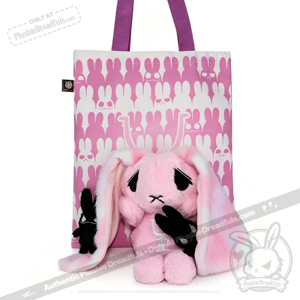 Pastel Pink Anxiety Rabbit Limited Edition - Plush Stuffed Animal - plush