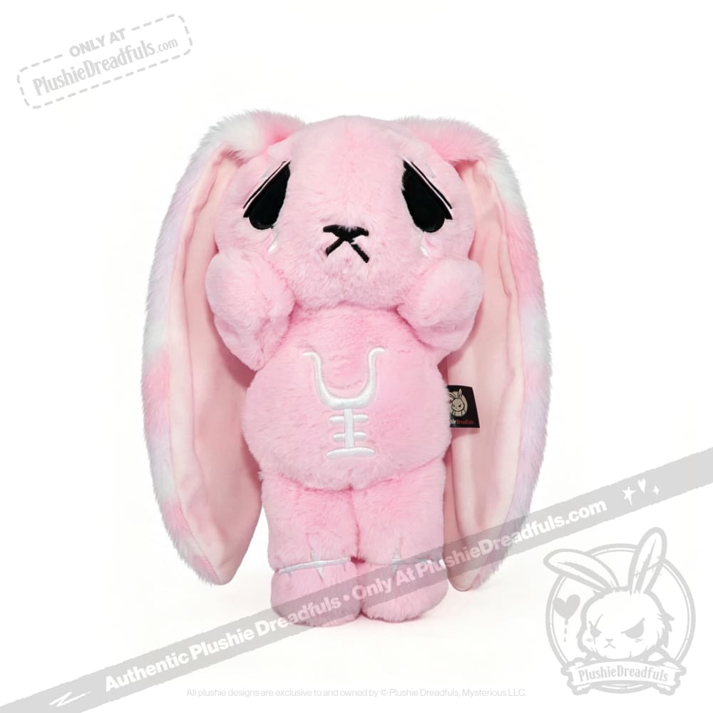 Pastel Pink Anxiety Rabbit Limited Edition - Plush Stuffed Animal - plush