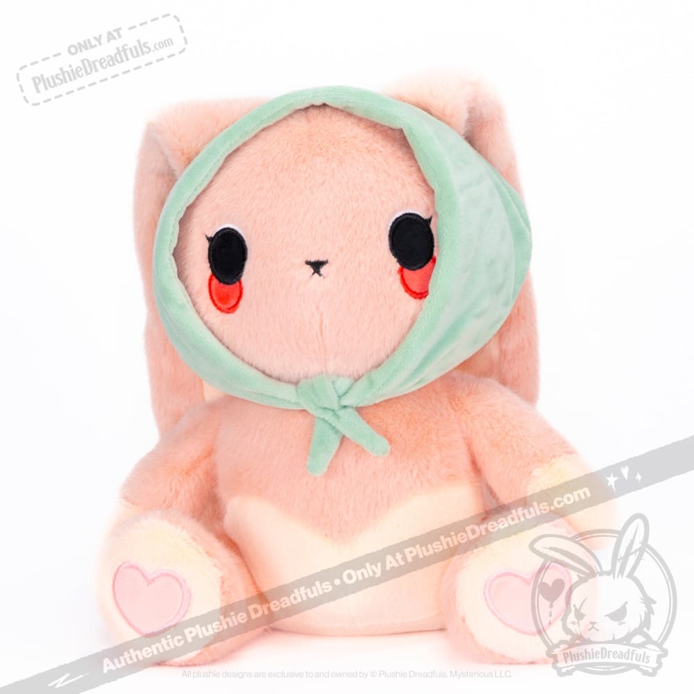 Plushie Dreadfuls -  Peach Rabbit - Plush Stuffed Animal - Mysterious