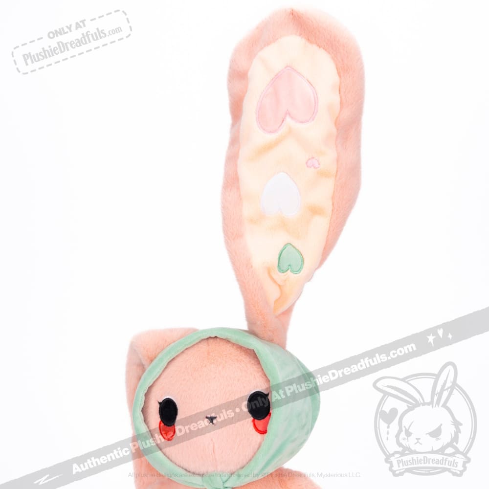 Plushie Dreadfuls -  Peach Rabbit - Plush Stuffed Animal - Mysterious