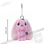 Plushie Dreadfuls - Pink Anxiety Rabbit Plush Keychain Accessory Keychain