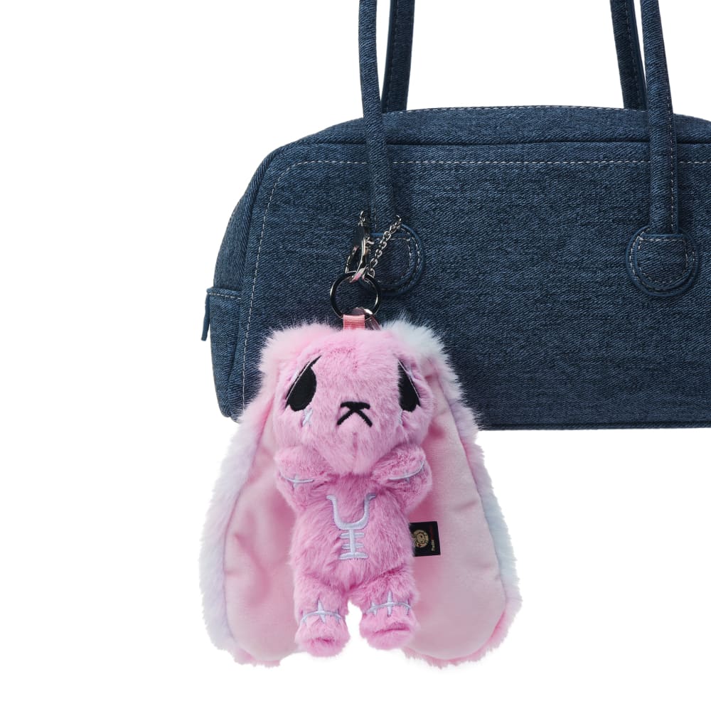 Plushie Dreadfuls - Pink Anxiety Rabbit Plush Keychain Accessory Keychain