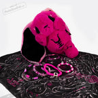 Plushie Dreadfuls -Pink Anxiety Rabbit Stacking Friendship Bracelet