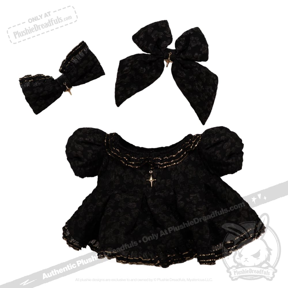 Plush Outfit - Black Sparkle Dress Outfit accessory