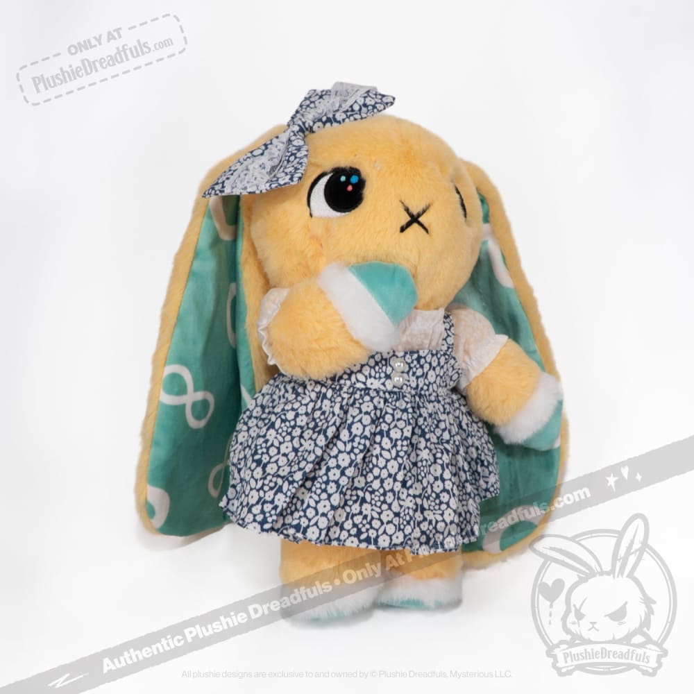 Plush Outfit -Blue Floral Jumper Skirt accessory