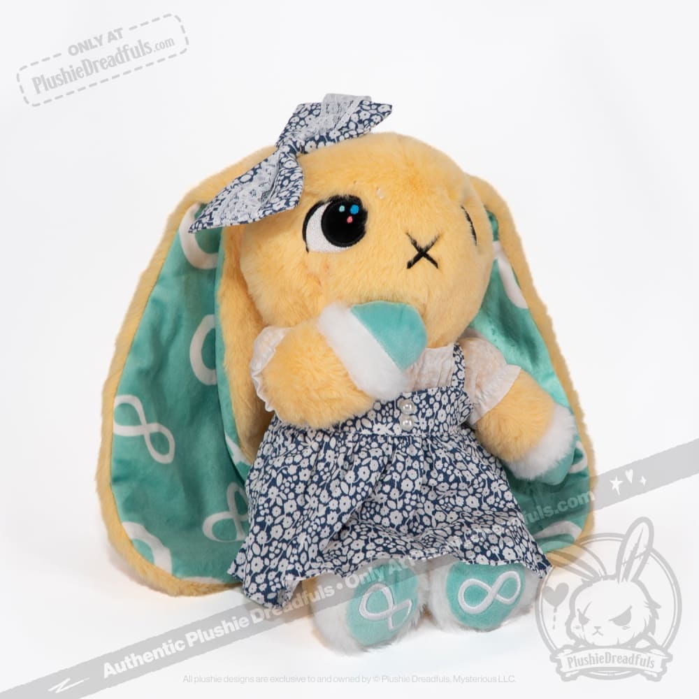 Plush Outfit -Blue Floral Jumper Skirt accessory