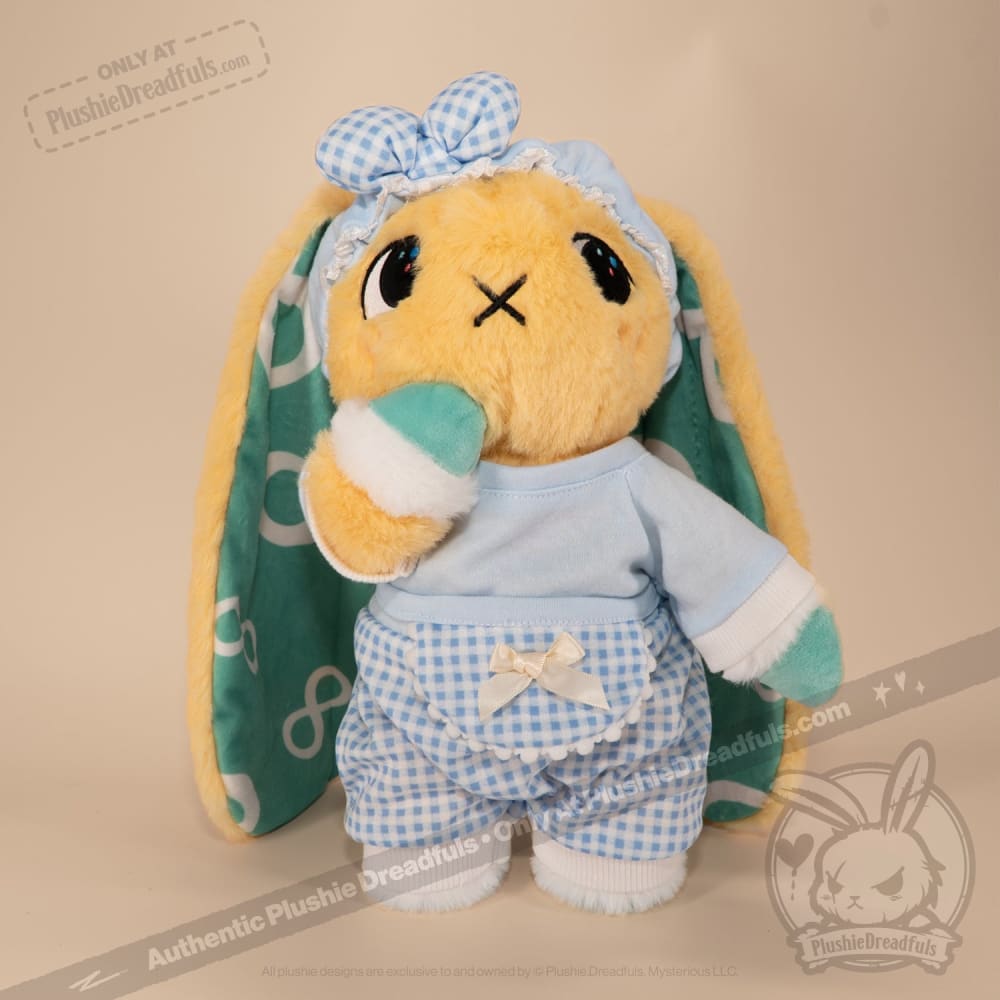 Plush Outfit - Blue Gingham Baby Outfit accessory