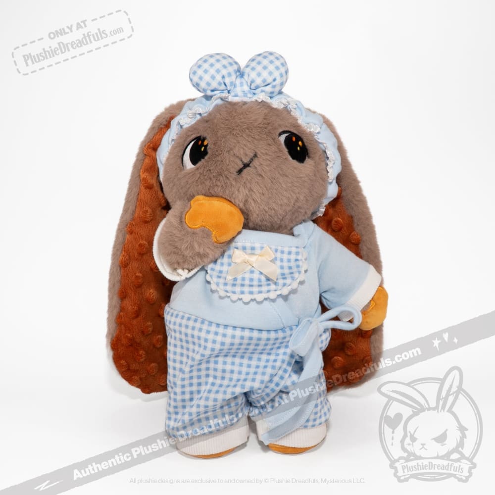 Plush Outfit - Blue Gingham Baby Outfit accessory
