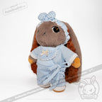 Plush Outfit - Blue Gingham Baby Outfit accessory