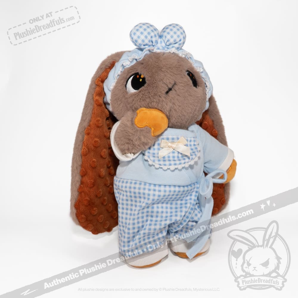 Plush Outfit - Blue Gingham Baby Outfit accessory