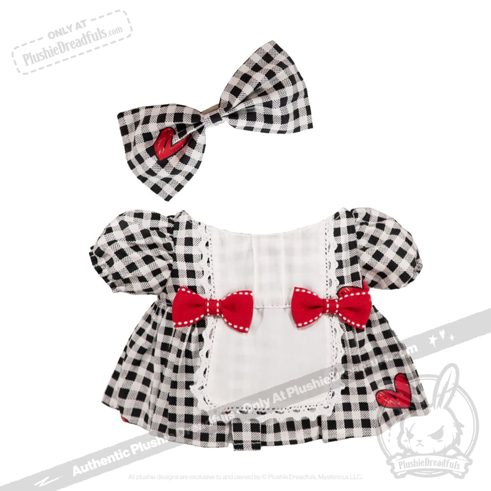 Plush Outfit - Checkered Dress Outfit accessory