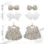 Plush Outfit -Cream with Black Hearts Dress accessory