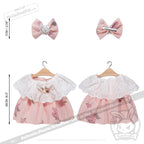Plush Outfit -Dusty Rose and Lace Dress accessory