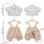 Plush Outfit - Fuzzy Brown Overall Outfit accessory