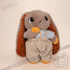 Plush Outfit - Fuzzy Brown Overall Outfit accessory