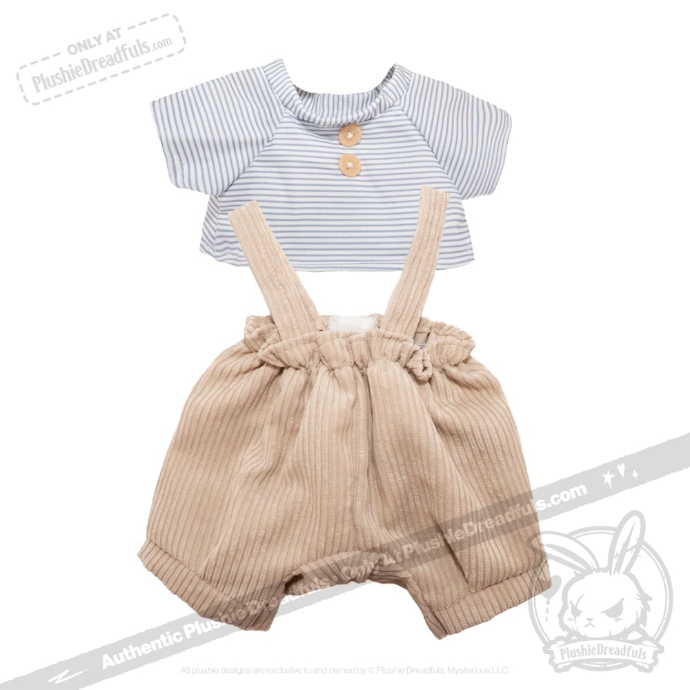 Plush Outfit - Fuzzy Brown Overall Outfit accessory