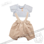 Plush Outfit - Fuzzy Brown Overall Outfit accessory