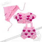 Plush Outfit - Knit Heart Ensemble accessory