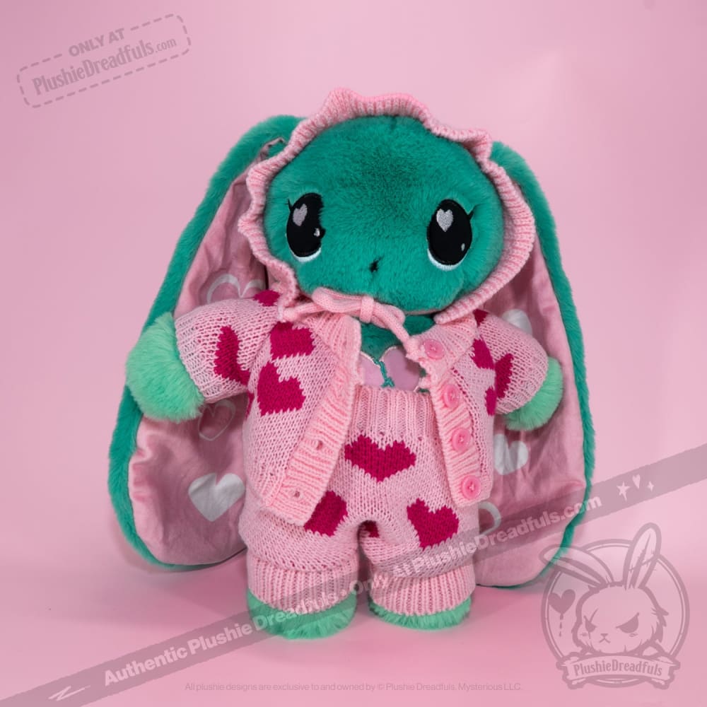 Plush Outfit - Knit Heart Ensemble accessory